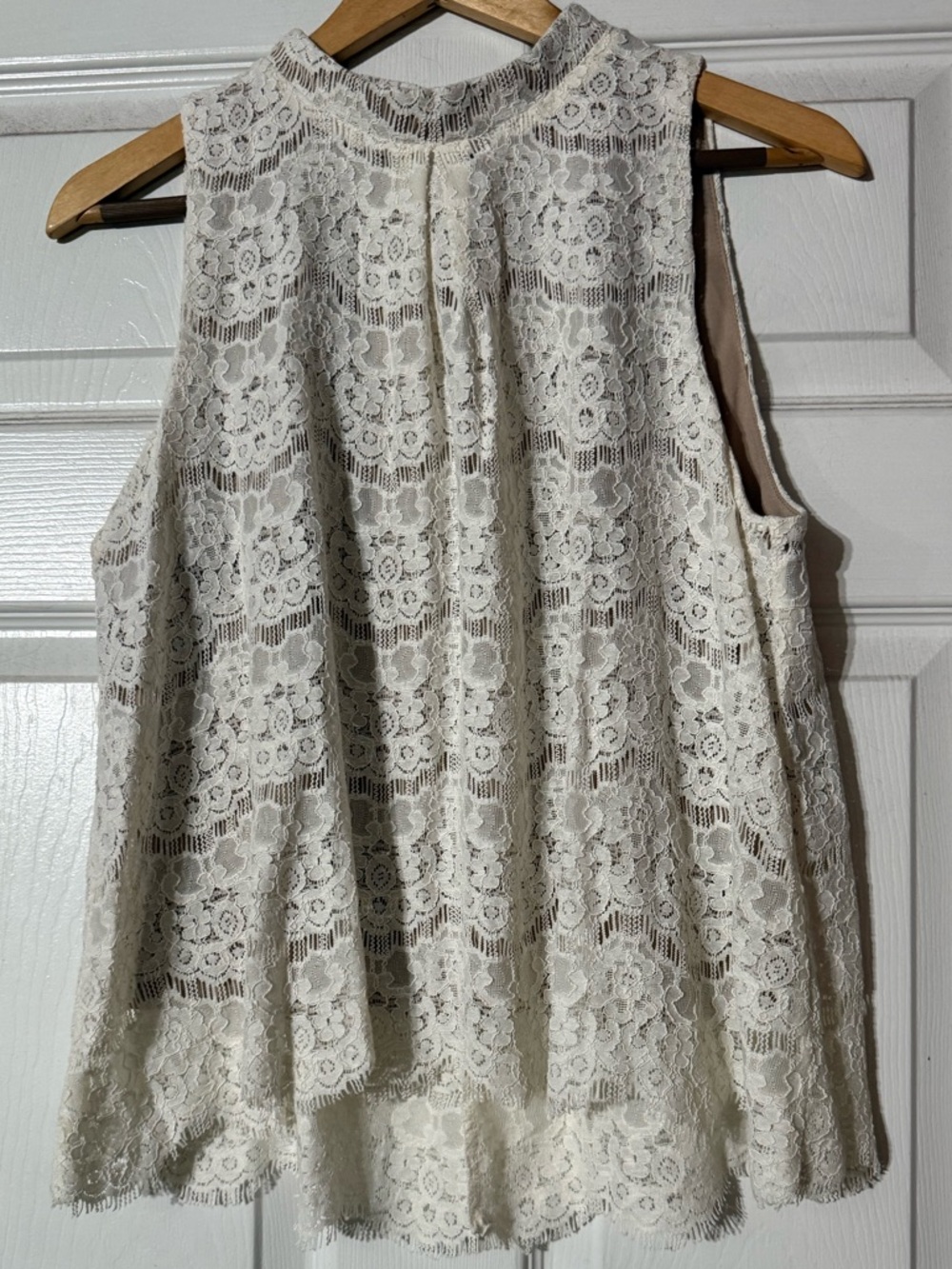 Ivory Lace High-Neck Camisole